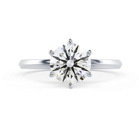 Round Classic Six Prong Solitaire Diamond Engagement Ring