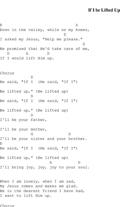 If I be Lifted Up - Christian Gospel Song Lyrics and Chords