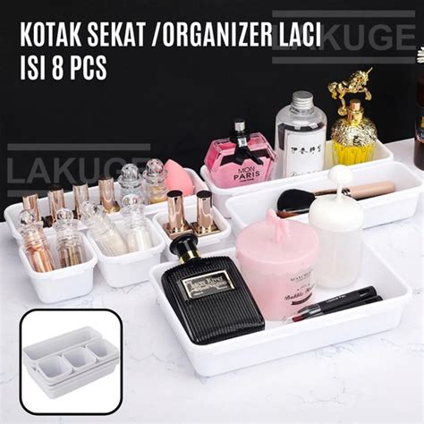 Jual Kotak Pembatas Organizer Sekat Laci Penyimpanan Drawer Divider