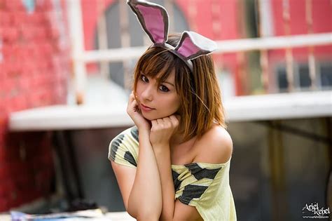 Hd Wallpaper Ariel Rebel Women Pornstar Brunette Short Hair Bunny