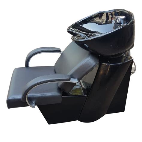 Grey Synthetic Leather Black Shampoo Basin Chair For Parlour At Rs