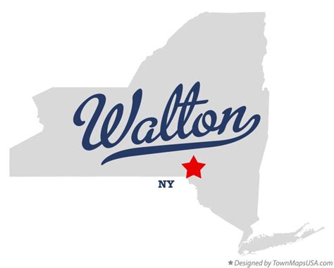 Map of Walton, NY, New York