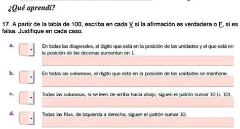 Solved A Partir De La Tabla De Escriba En Cada Caso V Si La