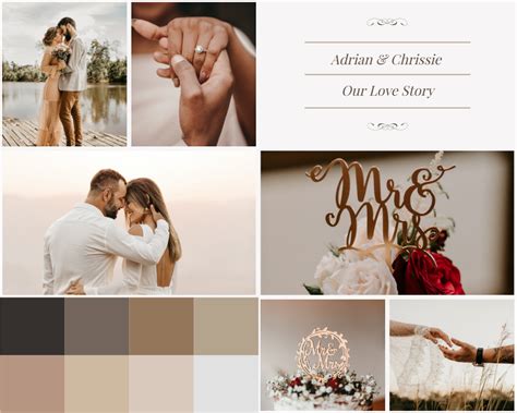 Our Love Story Wedding Mood Board Mood Board Template