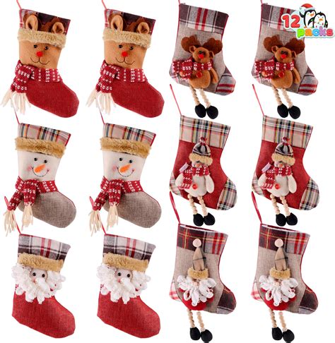 Amazon JOYIN 12 Pcs Mini Christmas Stockings 3D Bulk Xmas