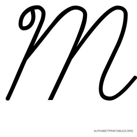 Cursive M Uppercase Download Printable Cursive Alphabet Free