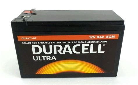 Duracell Dura12 8f Ultra Sealed Non Spillable Battery 12v 8ah Agm Gt12080 Duracell