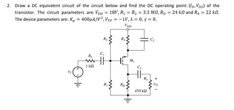 Solved 2 Draw A Dc Equivalent Circuit Of The Circuit Below