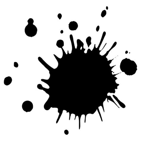 Premium Vector Vector Black Ink Drops And Paint Splashes Hand Drawn