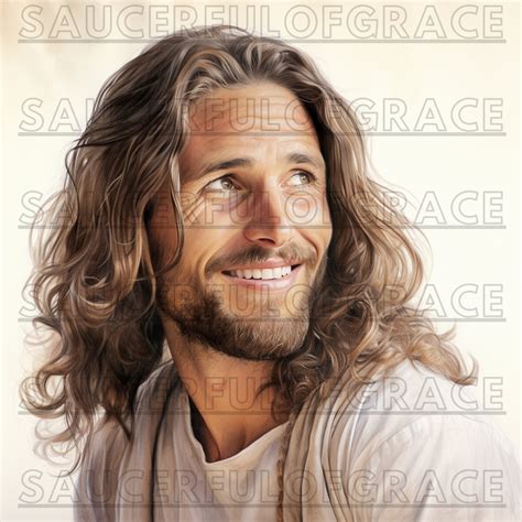 Smiling Jesus Christ Jesus Laughing Jesus Smiling Picture Of Jesus Jesus Watercolor Jesus Art