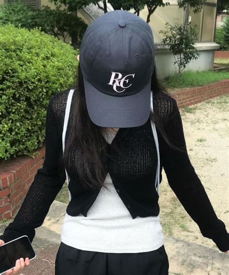 Musinsa Roccirocci Rcc Logo Ball Cap Charcoal