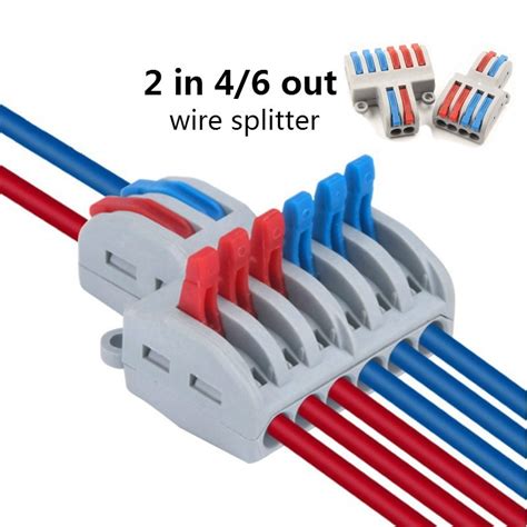 New 5pcs Cable Connector 2 Into 46 Splitter Cable Terminal Compact