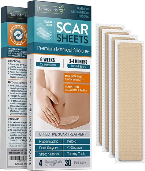 Silicone Scar Sheets Strips Tape Keloid C Section Surgical Scars