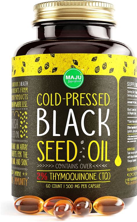 MAJU S Black Seed Oil Capsules Cold Pressed 2 Thymoquinone 100