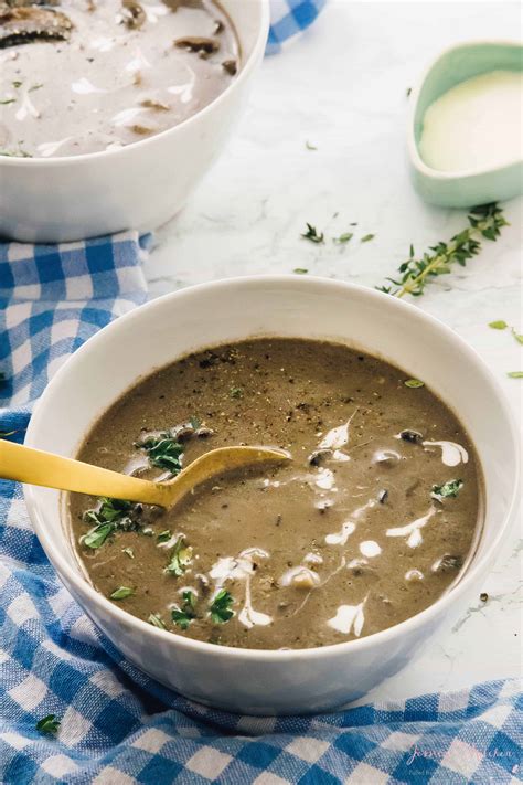 Creamy Mushroom Soup Vegan And Mouthwatering Jessica In The Kitchen