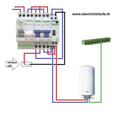Cablage Contacteur Schneider Raccordement Ballon D Eau Chaude Sous
