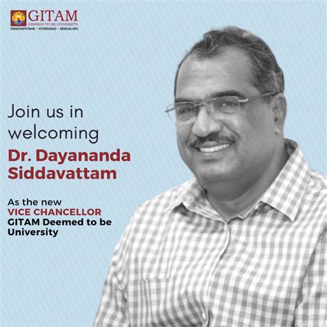 Gitam Deemed University On Linkedin India Vicechancellor