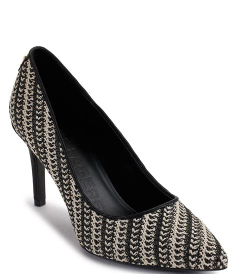 Karl Lagerfeld Paris Royale Textile Pointed Toe Pumps Dillards