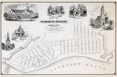 1873 Map of Falmouth Heights Falmouth Massachusetts - Etsy