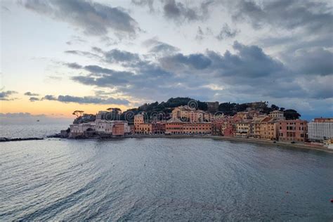 Sestri Levante Bay Of Silence At Sunset Stock Photo Image Of Water