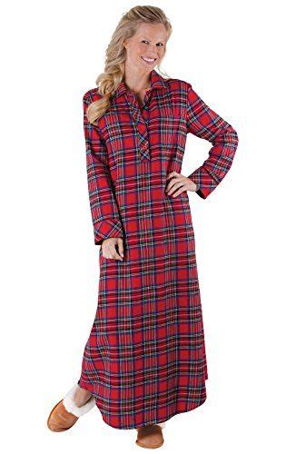 New Pajamagram Womens Bright Plaid Flannel Nightgowns Womens Fashion