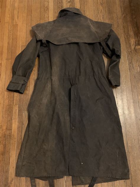 Outback Trading Co OILSKIN DUSTER Men S Small Med Che Gem