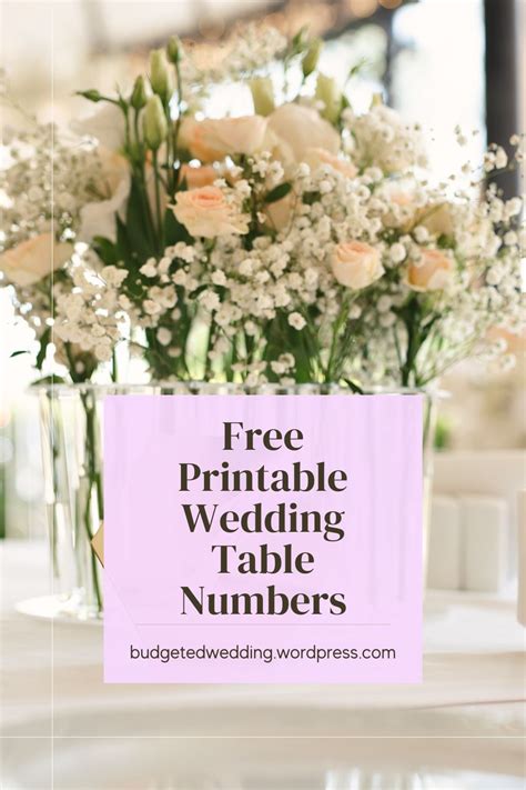 Wedding Table Numbers Printable Artofit