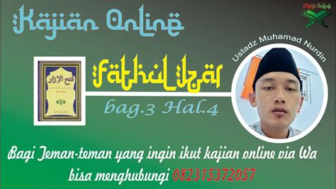 Kajian Online Kitab Fathul Izar Bag 3 Hal 4 YouTube