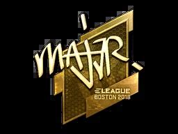 MAJ3R Gold Boston 2018 CSGO Sticker Price CS GO Captain