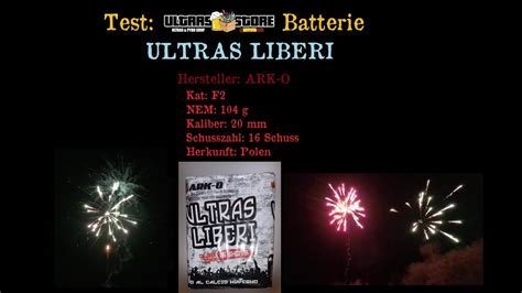 Ultrasstore Batterie ULTRAS LIBERI 16 Schuss Kat F2 NEM 104 G