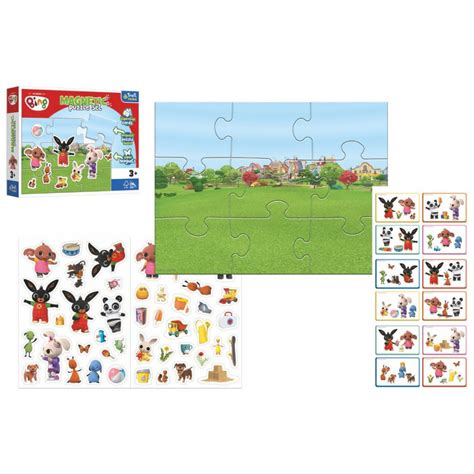 Trefl Puzzle set magnetické s doplňky Králíček Bing s přáteli