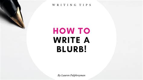 How To Write A Blurb