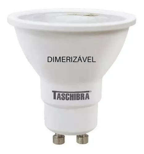 Lámpara LED dicroica 6 W Gu10 regulable 2700 K Taschibra color