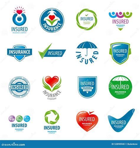 Ensemble Dassurance De Logos De Vecteur Illustration De Vecteur