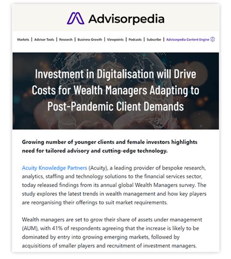 Survey Insights Annual Survey Of Wealth Managers 2022 Acuity