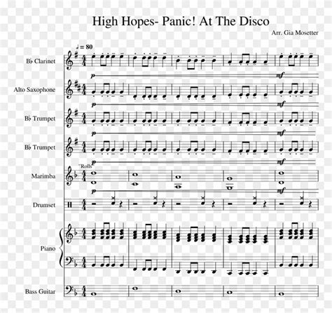 High Hopes Panic At The Disco Sheet Music Hd Png Download 850x11003111306 Pngfind