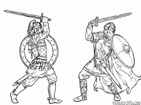 Раскраска - Воины, рыцари, солдаты