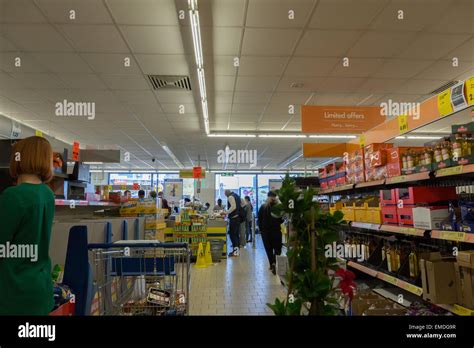 Check Out Aisle At A Lidl Supermarket In London Uk Stock Photo Alamy