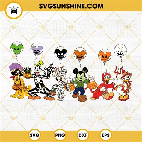 Disney Halloween Costume SVG, Halloween Disney Characters SVG, Mickey ...