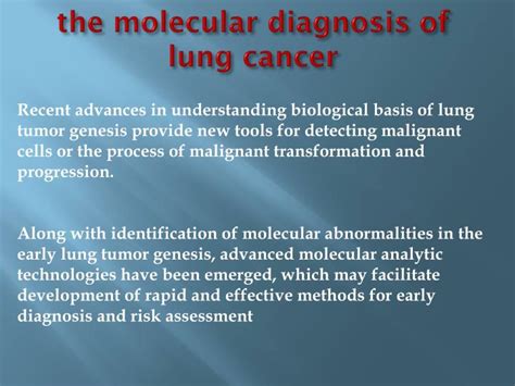 PPT - EARLY DIAGNOSIS OF LUNG CANCER PowerPoint Presentation - ID:1921248