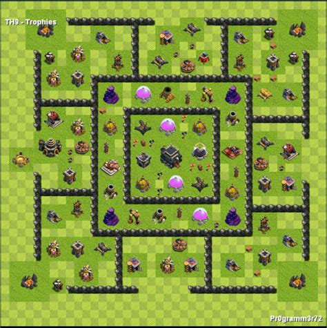 Centro Da Vila Nivel 9 Melhor Layout Clash Of Clans Dicas