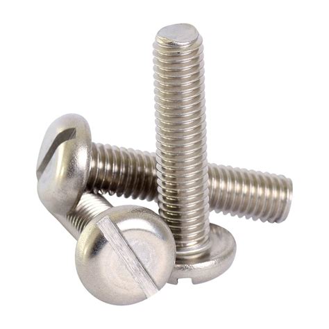 A Stainless Steel Slotted Pan Head Machine Screws Din Bolt Base