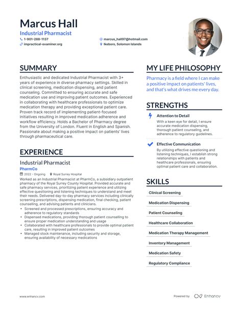 3 Successful Industrial Pharmacist Resume Examples And Writing Tips For