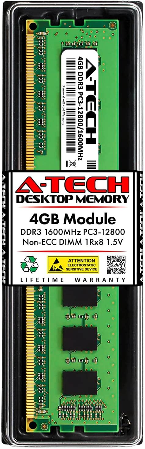 Samsung 4GB PC3-12800U 1600MHz DDR3 SDRAM Desktop Memory M378B5173DB0 ...