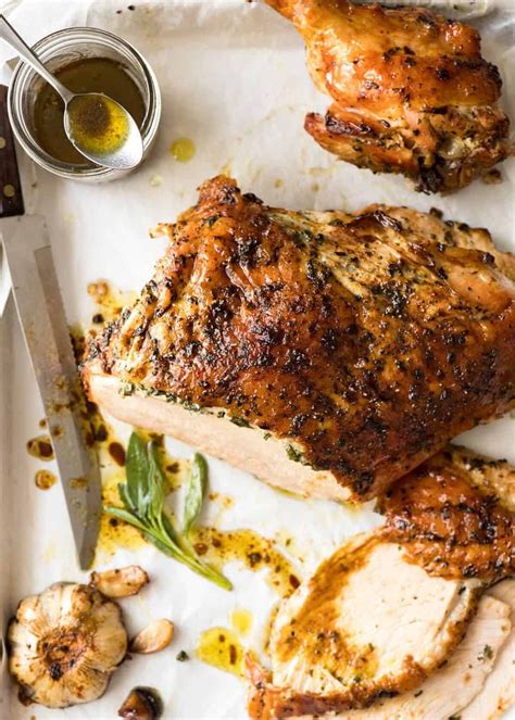 Garlic Herb Butter Roast Turkey Recipe Resipes My Familly