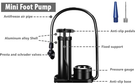 Reznor Compact Portable High Pressure Mini Bicycle Foot Air Pump With