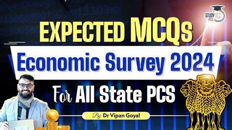 Expected MCQs Economic Survey 2024 Economic Survey By Dr Vipan Goyal