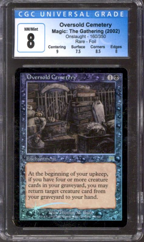 Magic The Gathering Onslaught Foil Oversold Cemetery 160350 Cgc 8 Near