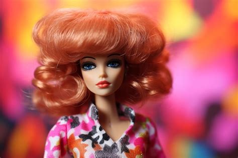 Premium AI Image | Barbie cute disco plastic doll portrait