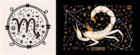 Sign Of The Zodiac Scorpio Constellation Of The Scorpion Vector Illustration 4692892 Vector